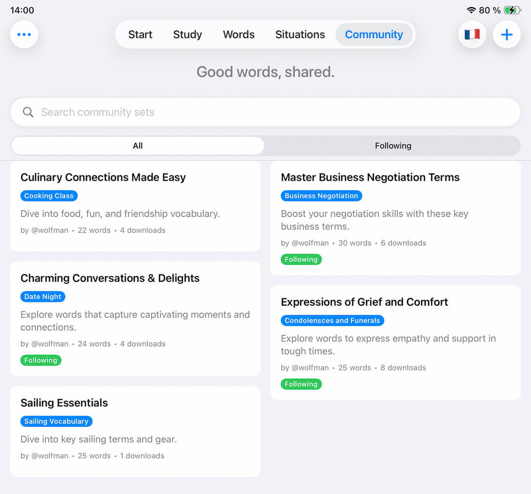 Community-Main-Screen